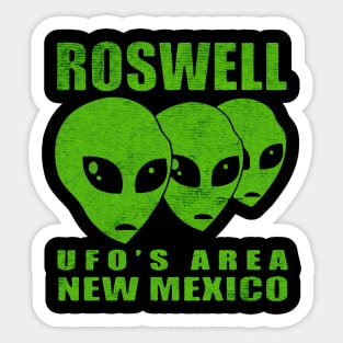 UFO Roswell Green Sticker